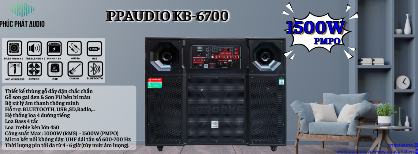 LOA KÉO PPAUDIO KB-6700