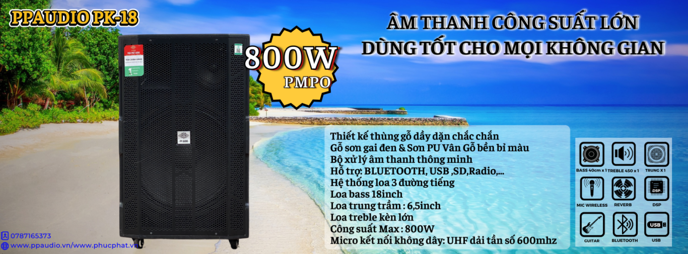 LOA KÉO PPAUDIO PK-18