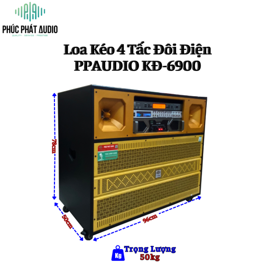 Loa Kéo Điện Bass 4 Tấc Đôi PPA KĐ-6900 VANG CƠ