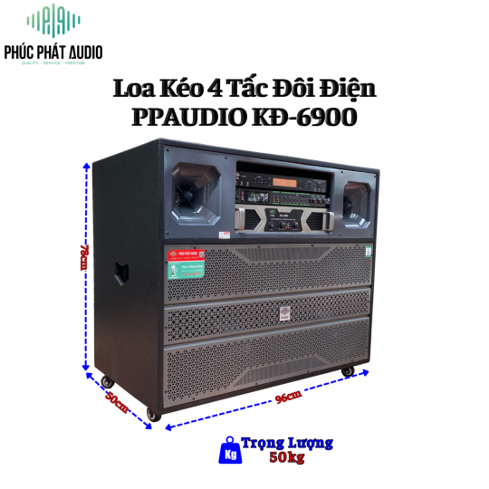 Loa Kéo Điện Bass 4 Tấc Đôi PPA KĐ-6900 VANG CƠ