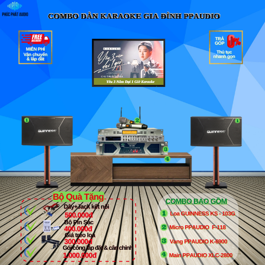 Combo Dàn Karaoke Gia Đình  PPAUDIO 01