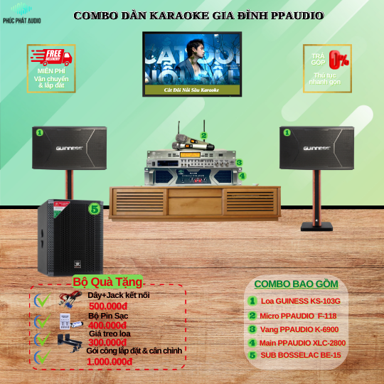 Combo Dàn Karaoke Gia Đình PPAUDIO 10