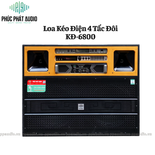 Loa Kéo Điện 4 Tấc Đôi PPA KĐ-6800 VANG SỐ