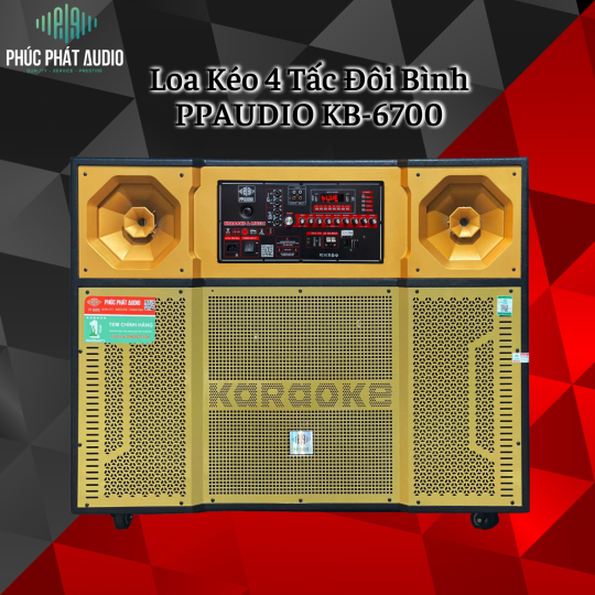 Loa Kéo 4 Tấc Đôi Bình PPAUDIO KB-6700