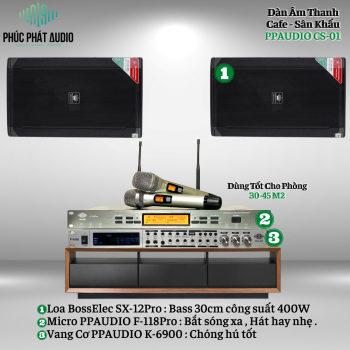 Combo Dàn Âm Thanh Cafe - sân khấu PPAUDIO CS-01