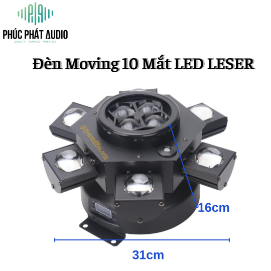 Đèn Moving 10 mắt Led Laser