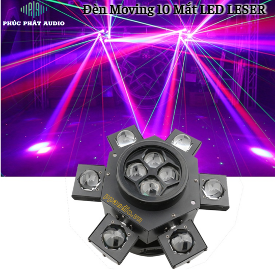 Đèn Moving 10 mắt Led Laser