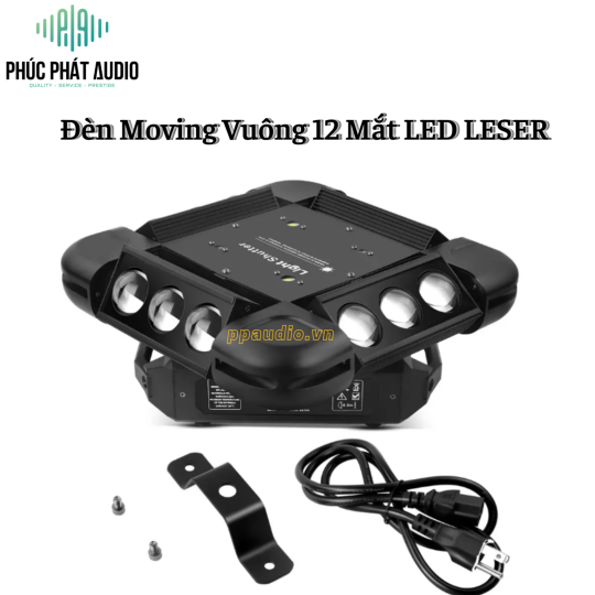 Đèn Moving Vuông 12 Mắt LED LASER