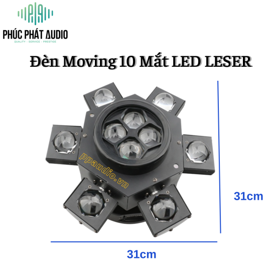 Đèn Moving 10 mắt Led Laser