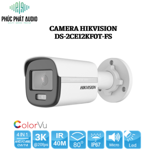 CAMERA HIKVISION DS-2CE12KF0T-FS