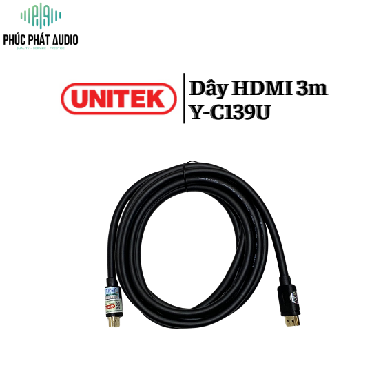 Dây HDMI UNITEK 3m Y-C139U 