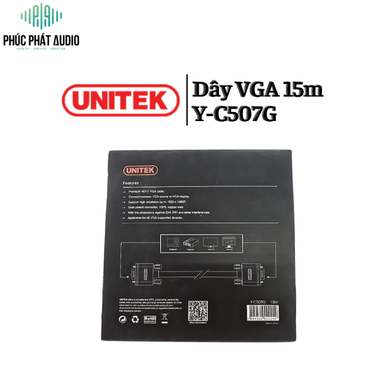 Dây VGA 15m Unitek Y-C507G 