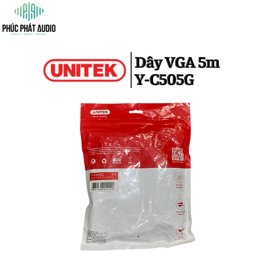 Dây VGA 5m Unitek Y-C505G 