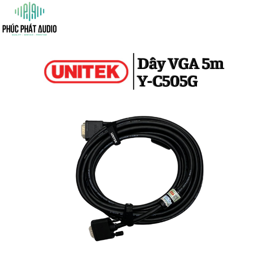 Dây VGA 5m Unitek Y-C505G 