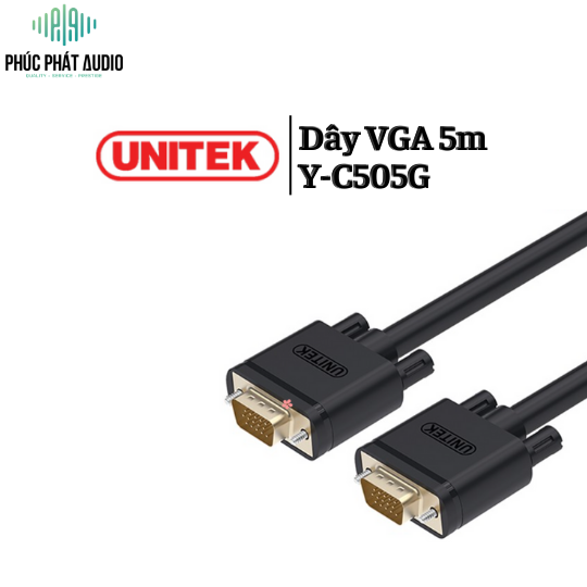 Dây VGA 5m Unitek Y-C505G 