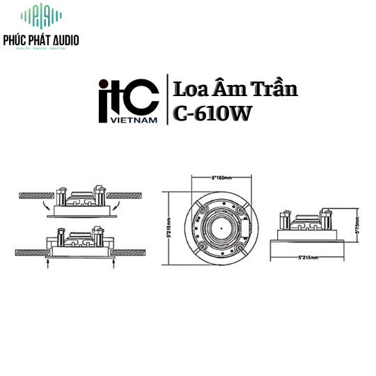 Loa Âm Trần ITC C-610W